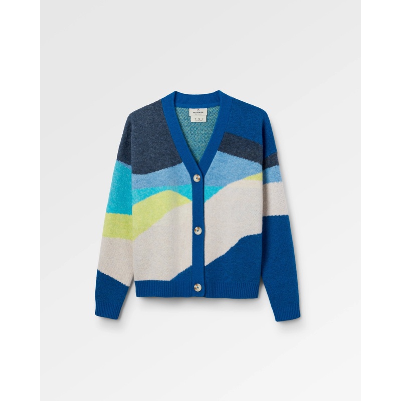 Scenic Recycelte Strickjacke – Azurblau