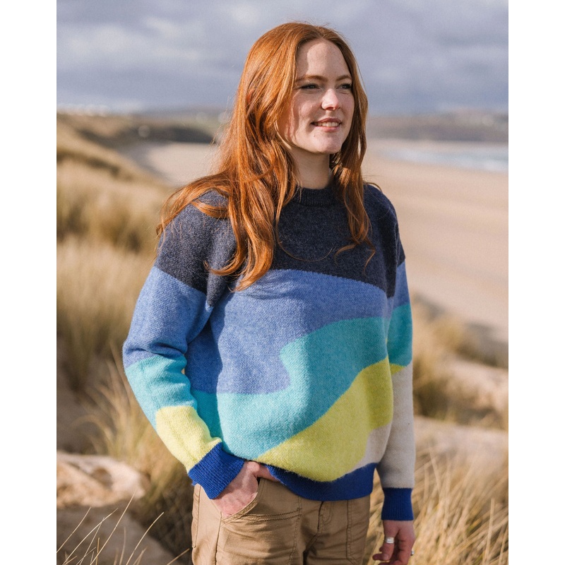Scenic Recycelter Strickpullover – Szenisches Azurblau