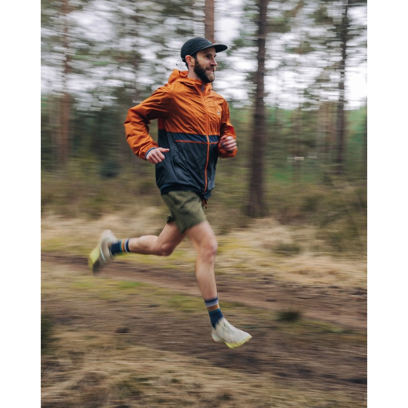 Gusto Recycelte Windjacke – Sonnenuntergang Orange/Kohle