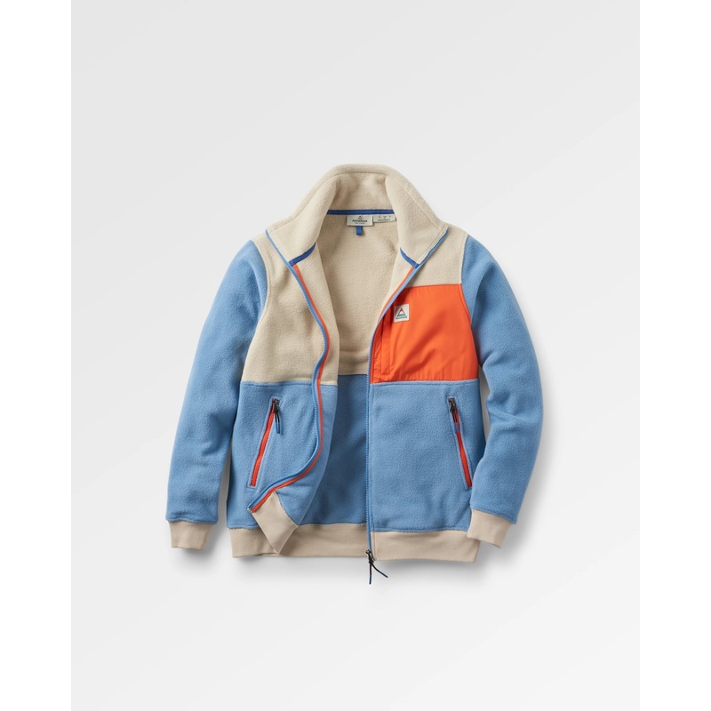 Caspian Recyceltes Polar-Fleece – Verblasstes Denim