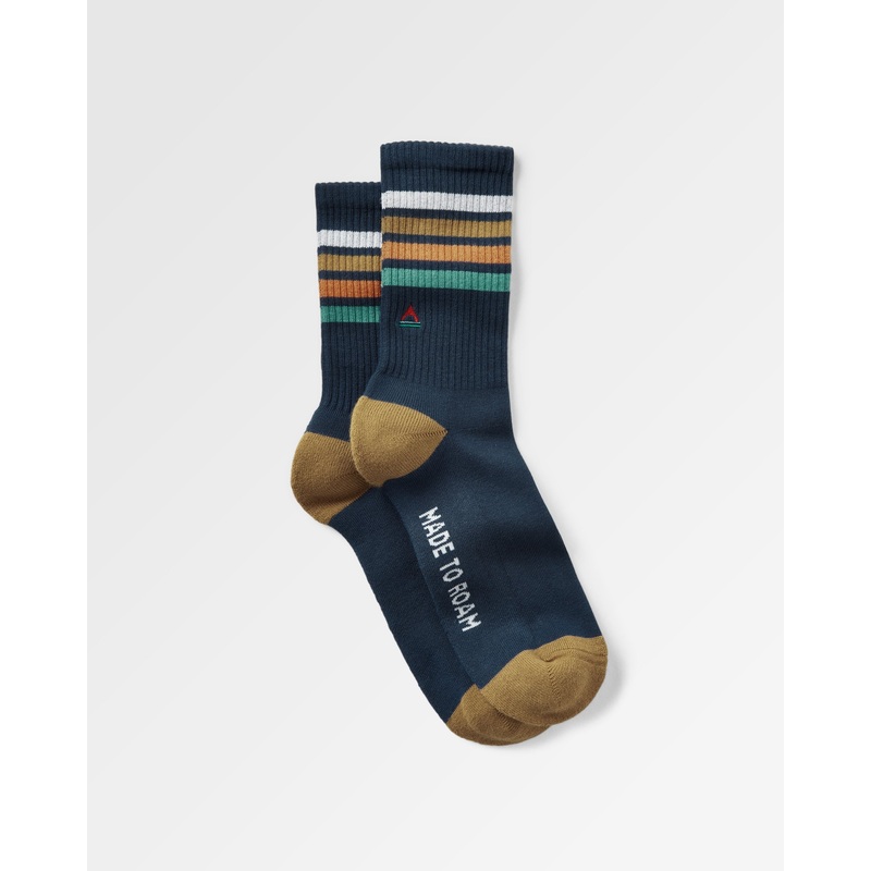 Classic Roamer Crew Socken – Tiefes Marineblau