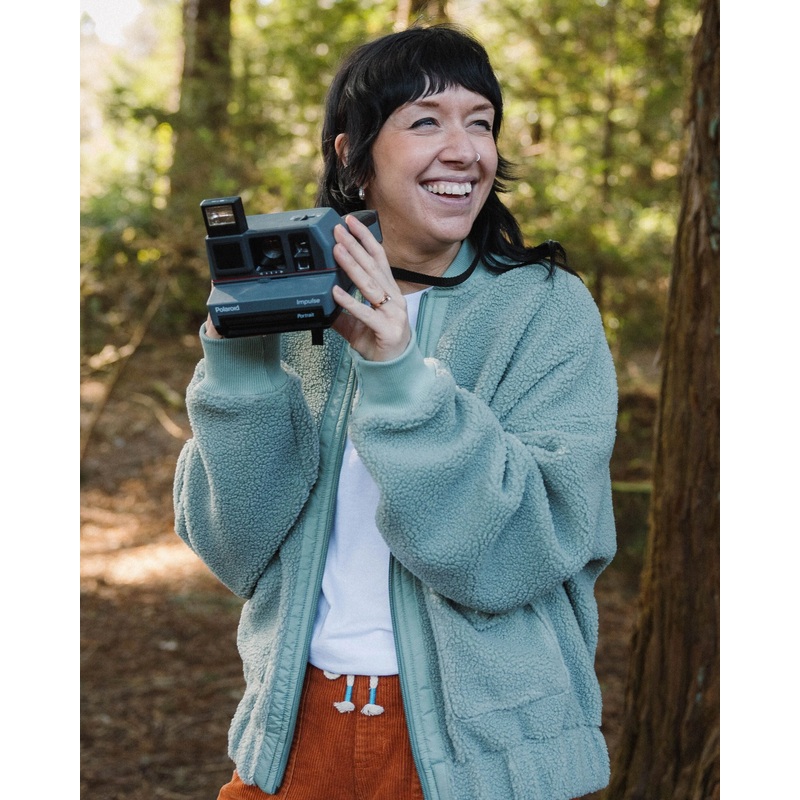 Lucia Recyceltes Sherpa-Fleece – Pistazie