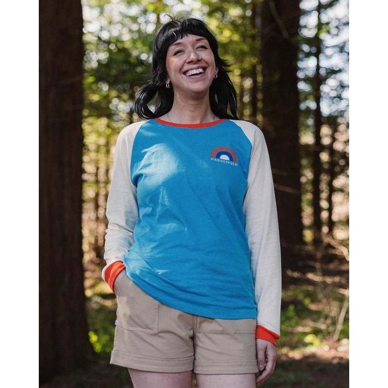 Riser 2.0 recyceltes Baumwoll-Langarmshirt – Eichelhherblau