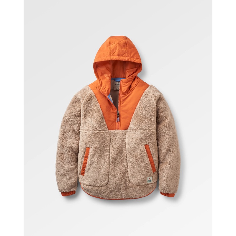 Beaumont Recyceltes Sherpa Kapuzen-Fleece – Einfach Taupe