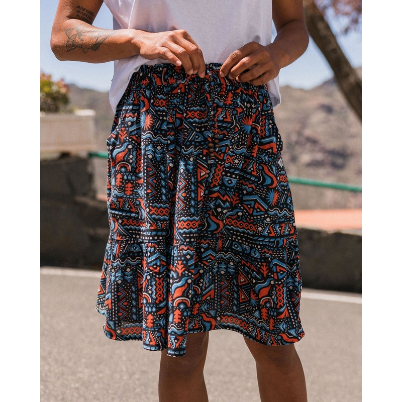 Dew EcoVero Gewebter Rock – Elementar Geo Schwarz