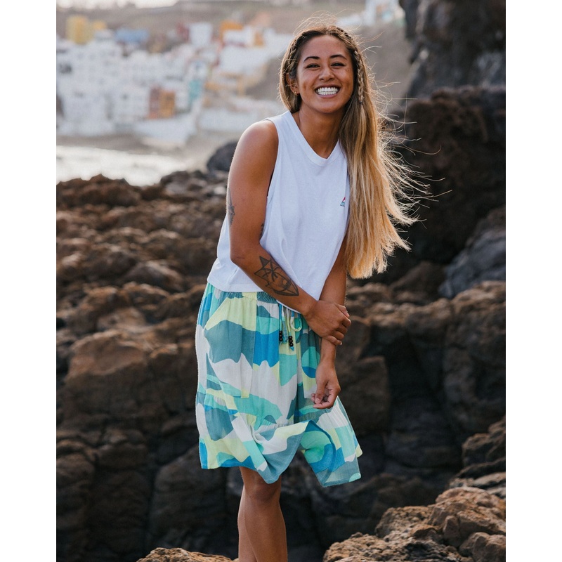 Dew EcoVero Gewebter Rock – Vista Patchwork Aqua