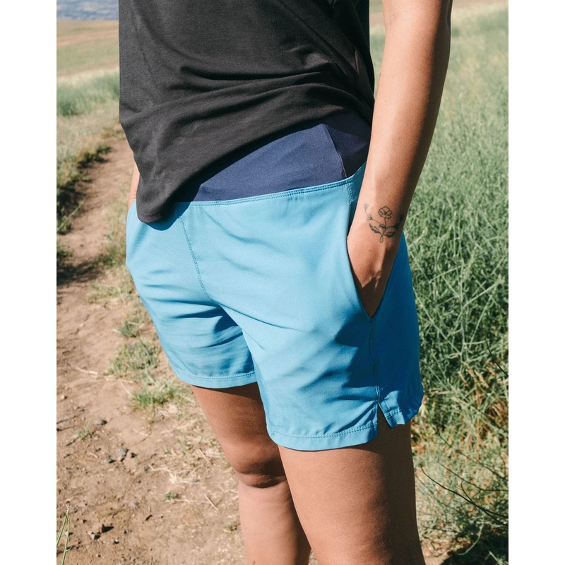 Roundtrip Recycelte Trail-Shorts – Eichelhherblau