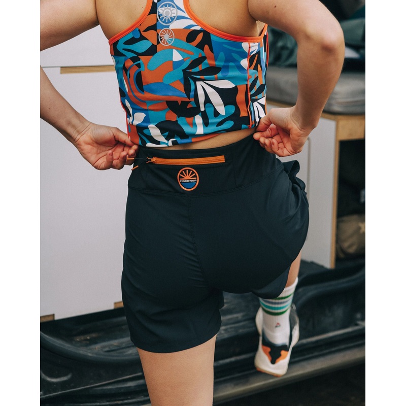 Roundtrip Recycelte Trail-Shorts – Schwarz