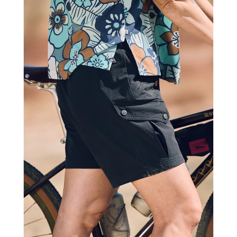 Sandstein Recycelte Aktiv Trail-Shorts – Holzkohle