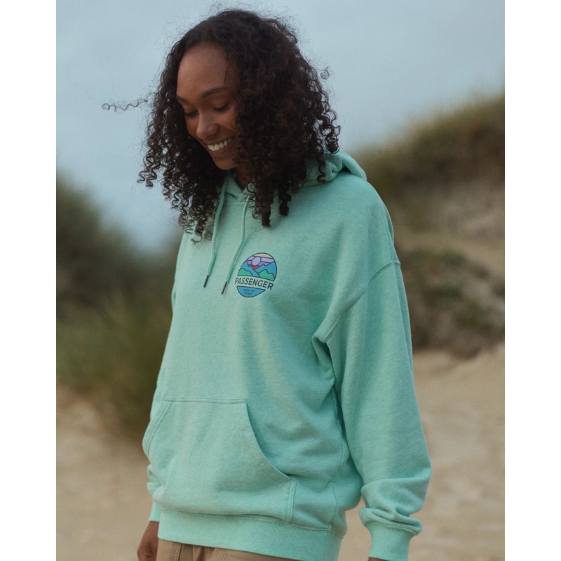 Laidback Natrlicher Hoodie – Aqua Marl