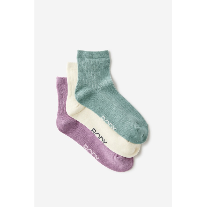 Body Mid Crew Socks 3Pk|OS