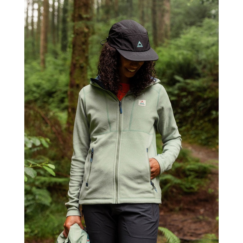 Crest Recycelter Polartec Fleece-Hoodie – Pistazie