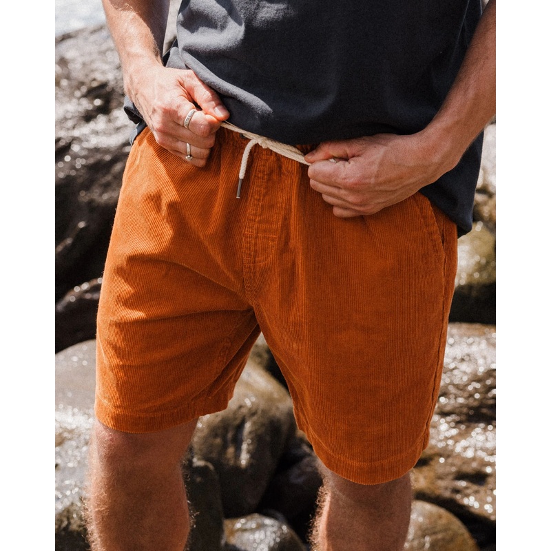 Drifter Cord Shorts – Abendrot Orange