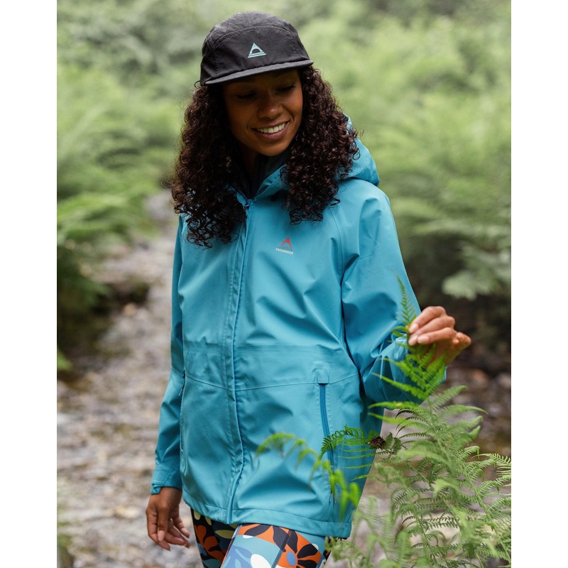Five Element Recycelte Wasserdichte Jacke – Eichelhherblau