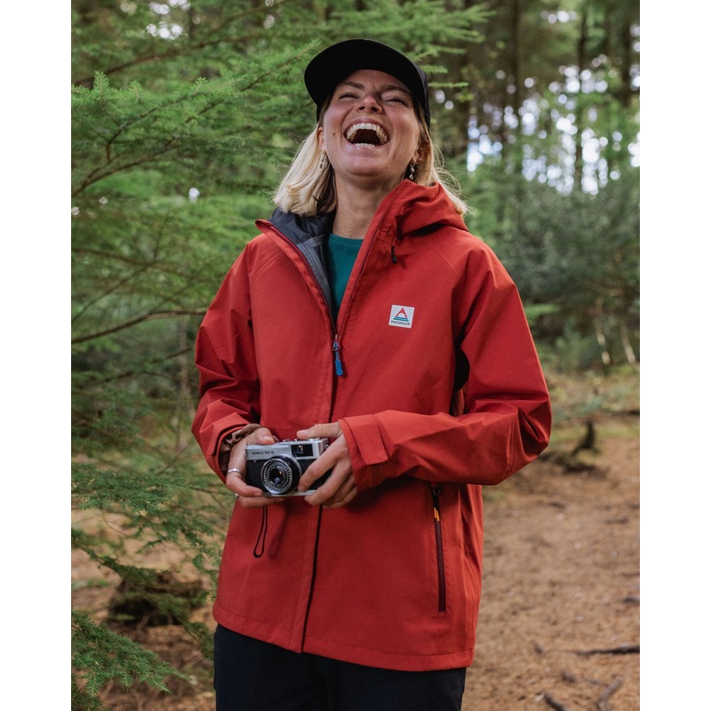 Five Element Recycelte Wasserdichte Jacke – Roter Ocker