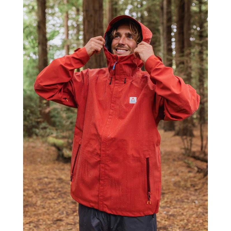 Five Season Recycelte Wasserdichte Jacke – Roter Ocker