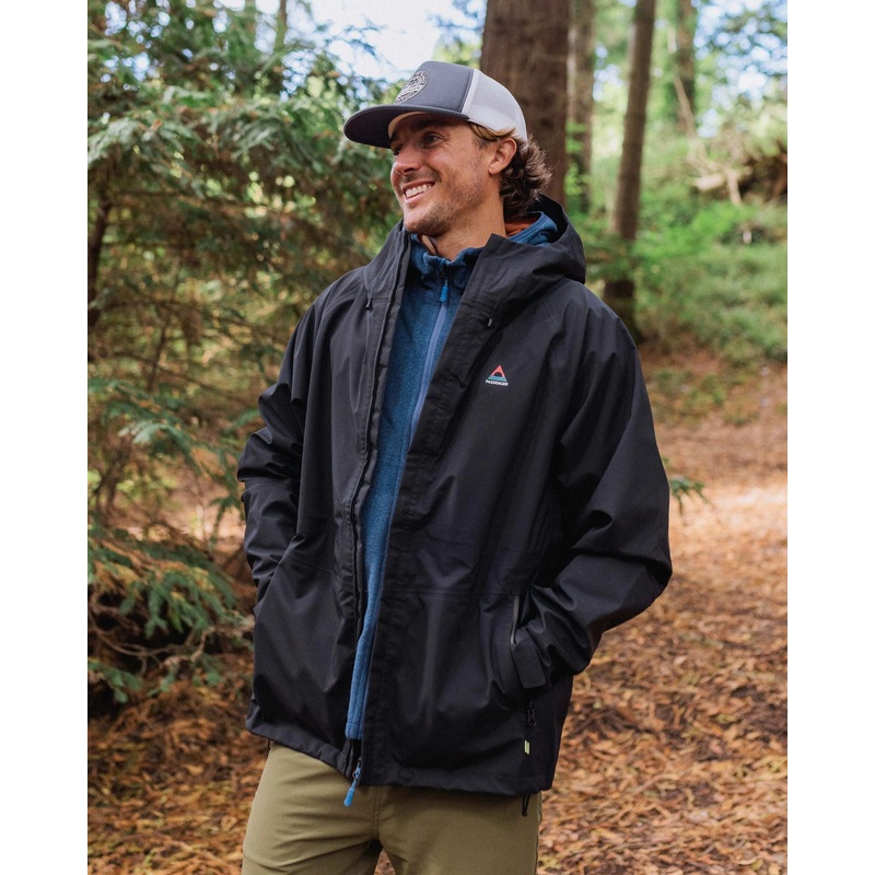 Five Season Recycelte Wasserdichte Jacke – Schwarz