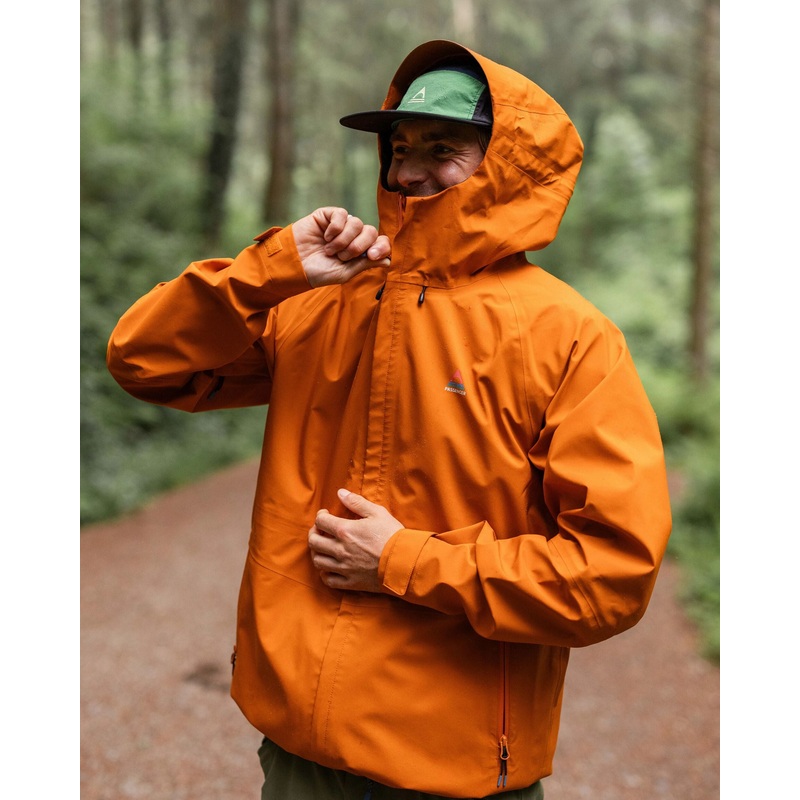 Five Season Recycelte Wasserdichte Jacke – Sonnenuntergangsorange