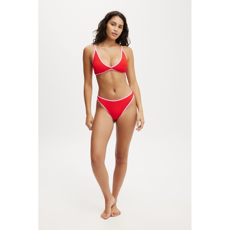 Refined High Side Thong Bikini Bottom