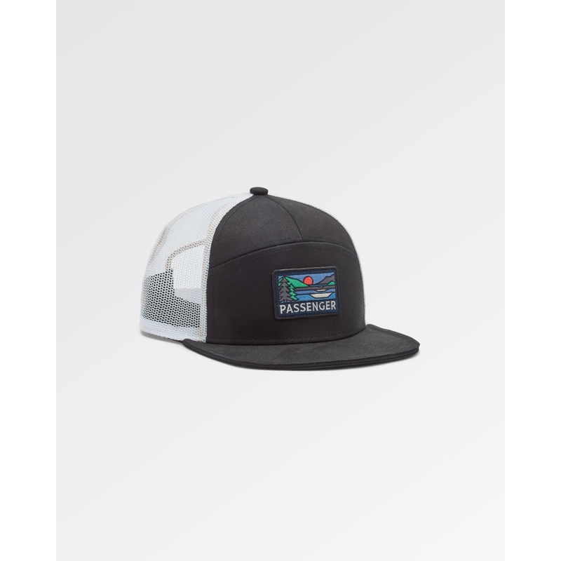 Roamer 7-Panel Bio-Baumwoll Trucker Kappe – Phantomschwarz