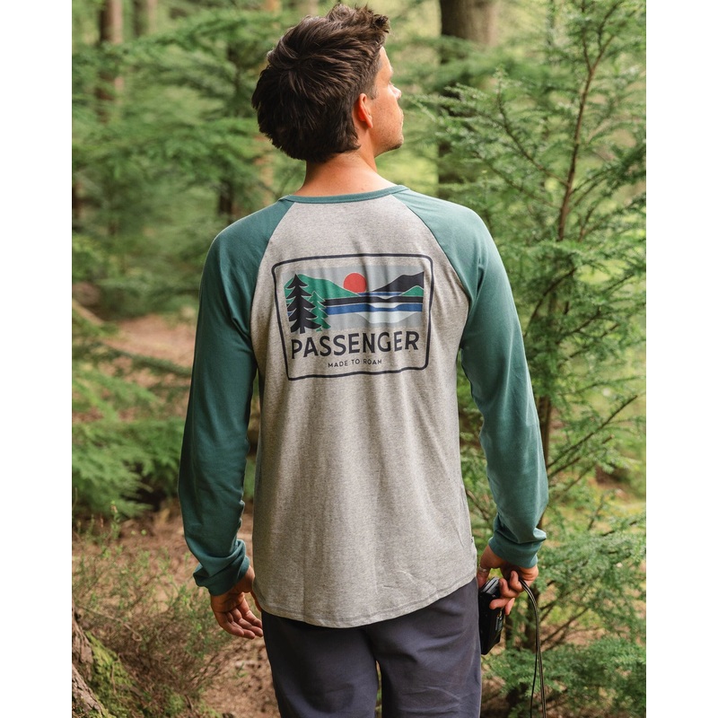 Roamer Recycled Cotton Raglan T-Shirt – Grau Meliert