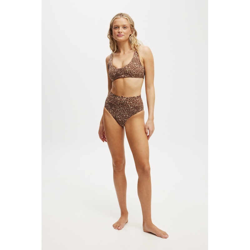 Smoothing High Waisted Cheeky Bikini Bottom