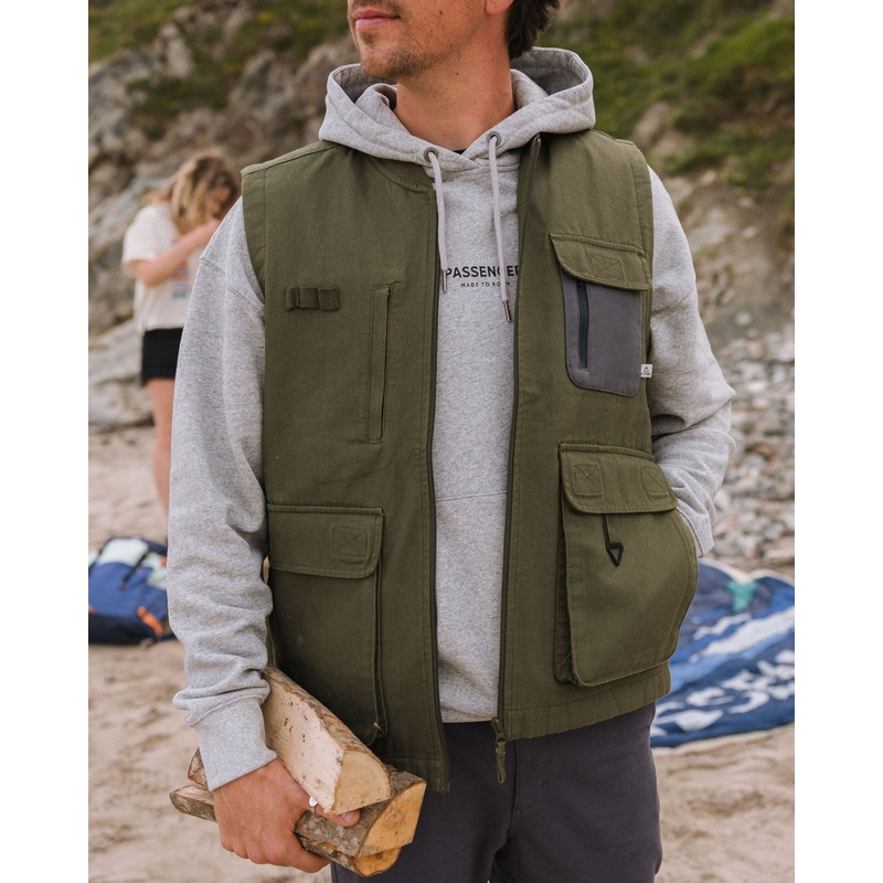 Explorers Bio-Baumwoll-Canvas-Top – Khaki