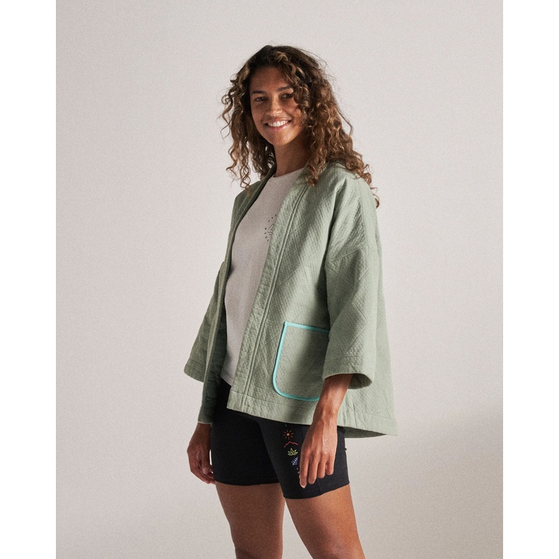 Mira Stepphemd aus Bio-Baumwolle – Pistazie