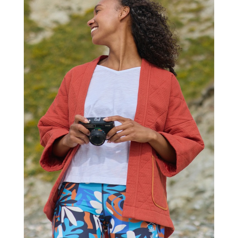 Mira Stepphemd aus Bio-Baumwolle – Roter Ocker