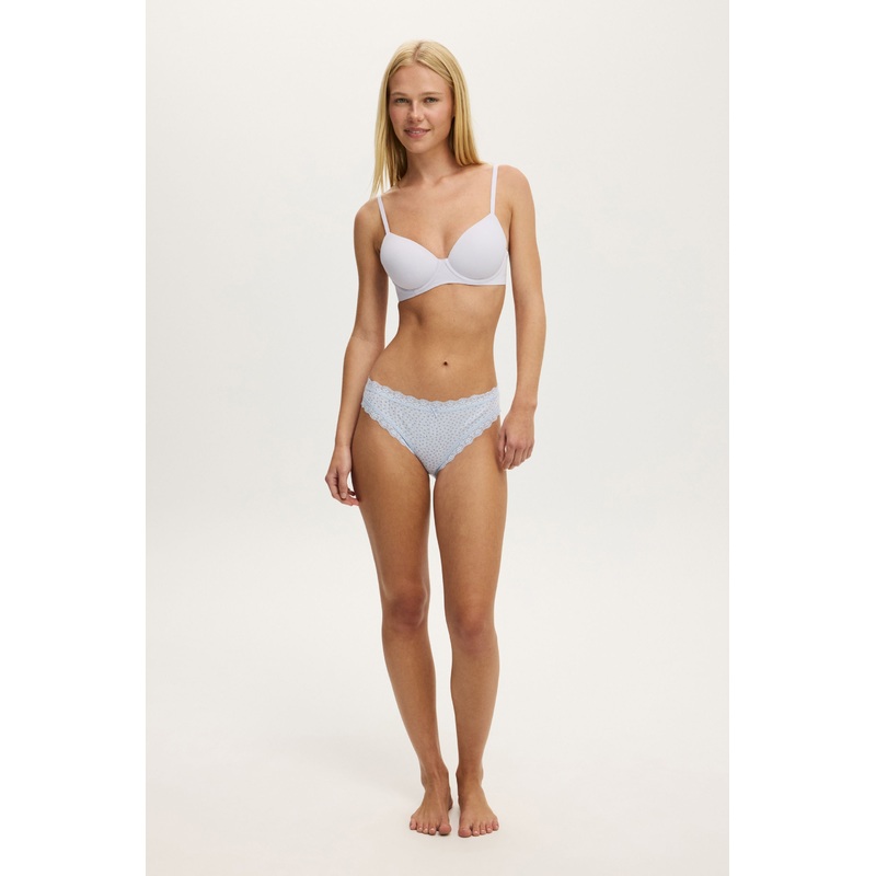 Organic Cotton Lace Bikini Brief