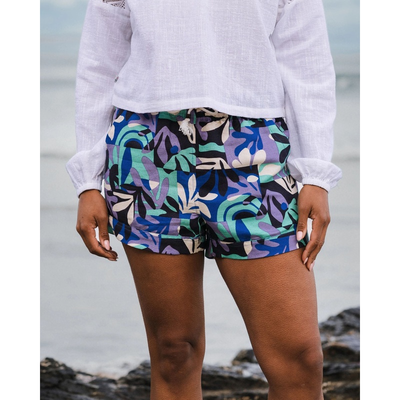 Santosa Gewebte Shorts – Berglaub Lila