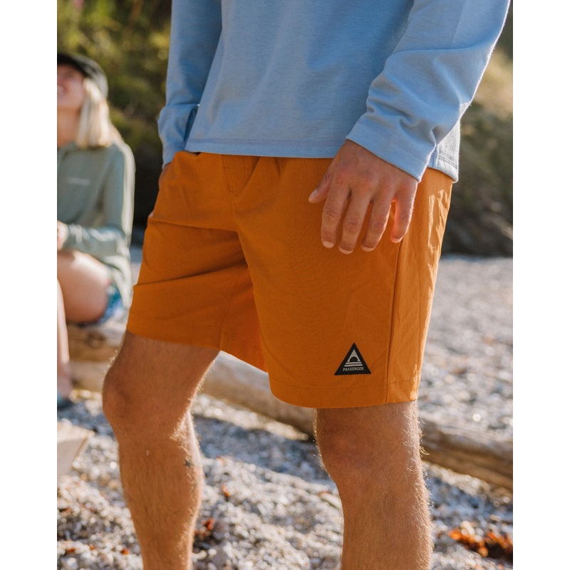 Drifter Geftterte Badehose – Sonnenuntergangsorange