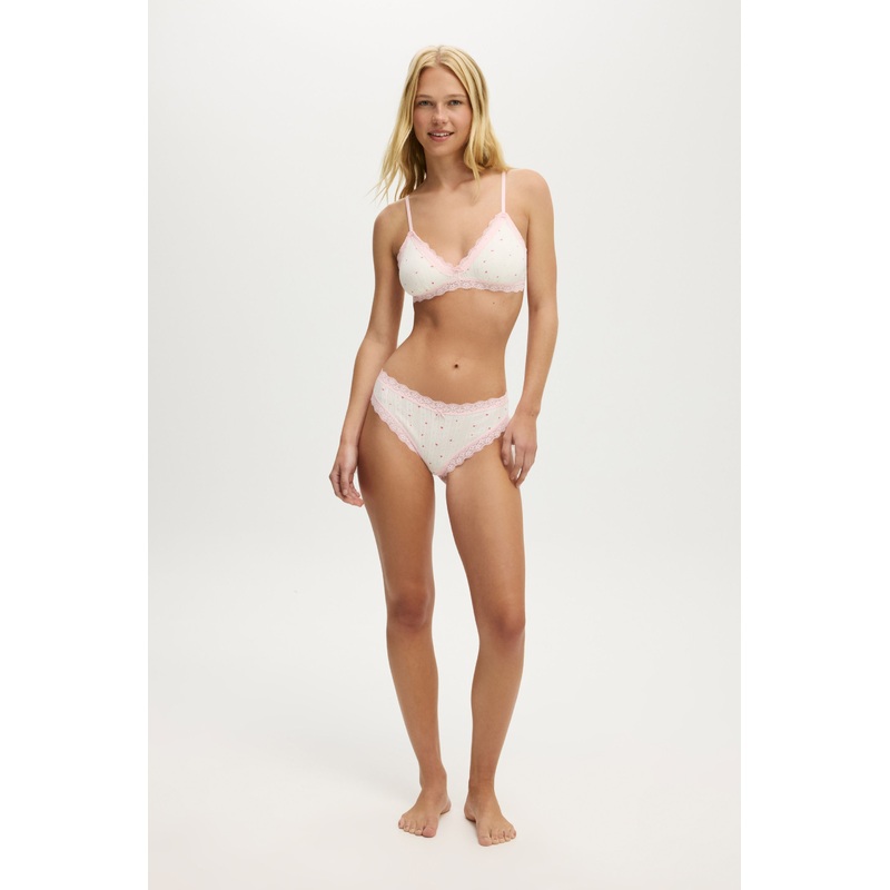 Organic Cotton Lace Cheeky Brief