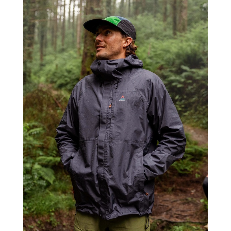 Trailscape Herren Recycelte Wasserabweisende Jacke – Holzkohle