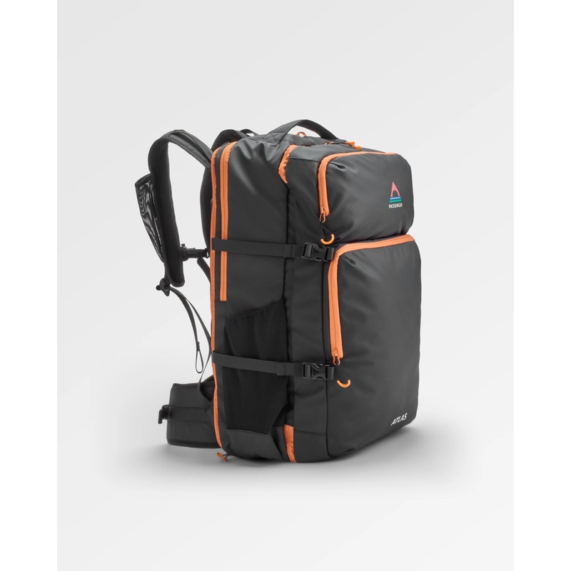 Atlas Recycelter Duffel-Rucksack – Schwarz