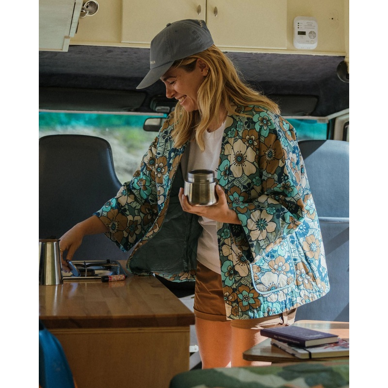 Mira Stepphemd aus Bio-Baumwolle – Vintage Blumiges Blau