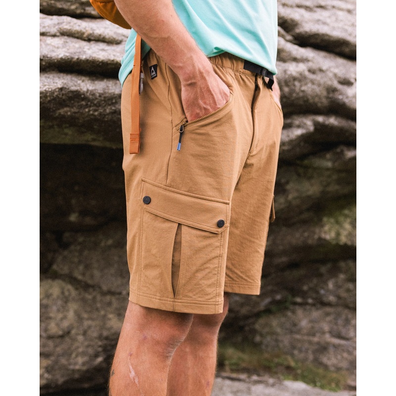 Stride Recycelte Active Trail Shorts – Toffee