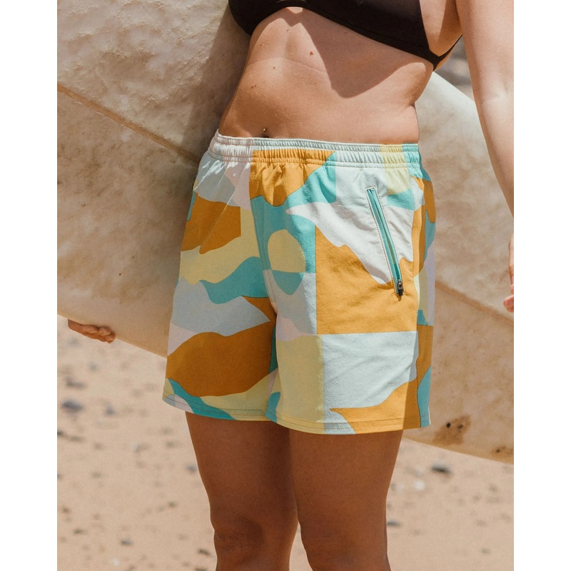 Flaris NetPlus Allzweck Shorts – Vista Patchwork Gelb