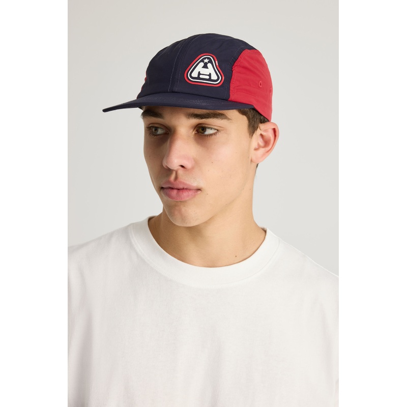 Half Half Nylon 4 Panel Cap|OS