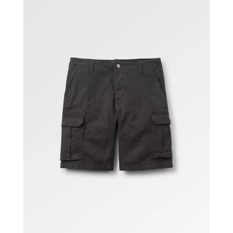 Lakeside Cargo Baumwollshorts – Verblasstes Schwarz