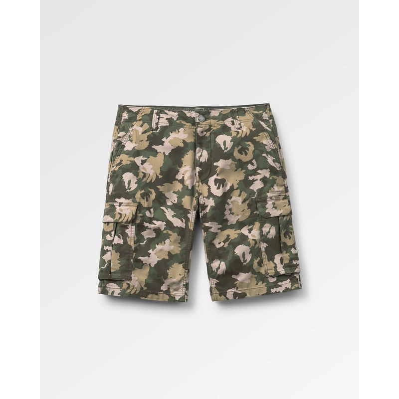 Lakeside Cargo Baumwollshorts – Woodland Camo Khaki