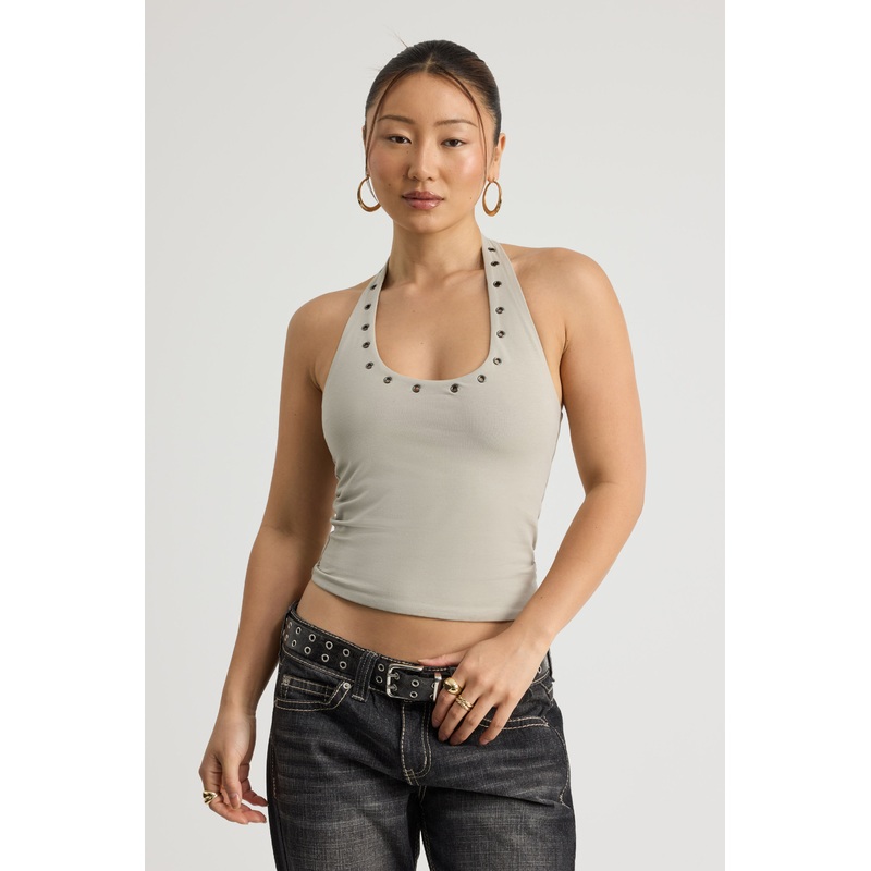 Scoop Neck Halter Top|3XS|2XS|XS|S|M|L|XL|2XL