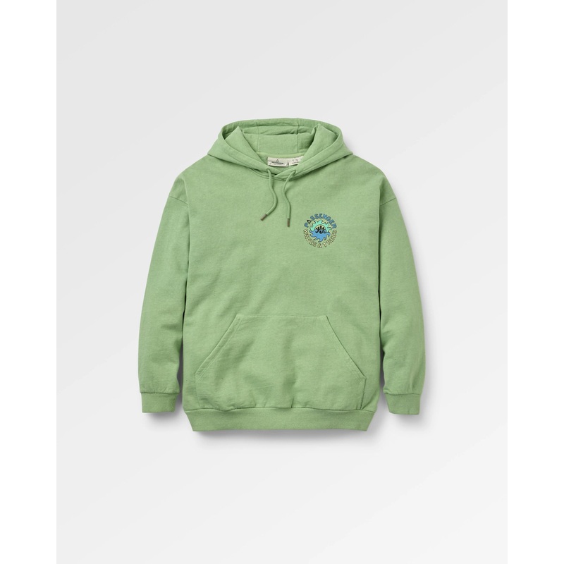 Dune Kapuzenpullover mit grozgiger Passform – Stammgrn Meliert