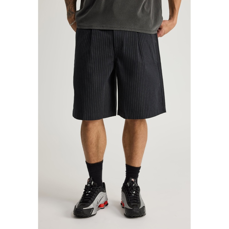 Half Half Pleated Woven Short|26|28|30|32|34|36|38