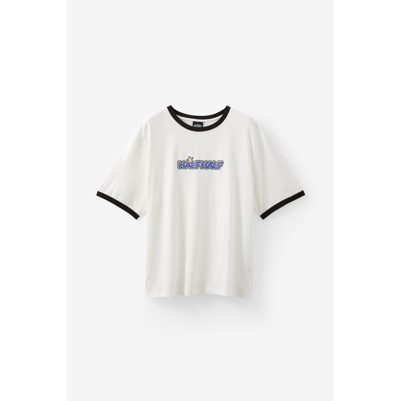 Half Half Regular Ringer Tshirt