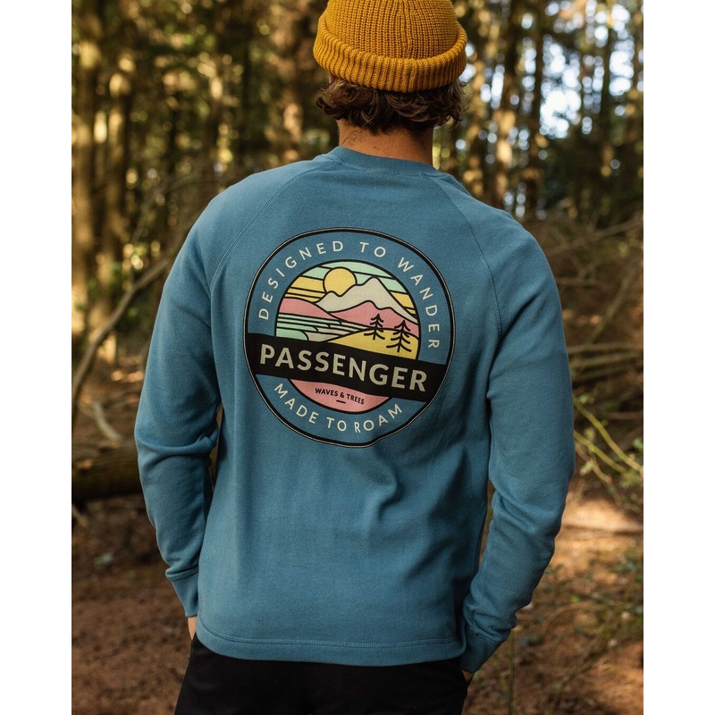 Odyssey Recyceltes Baumwoll-Sweatshirt – Blauer Stahl