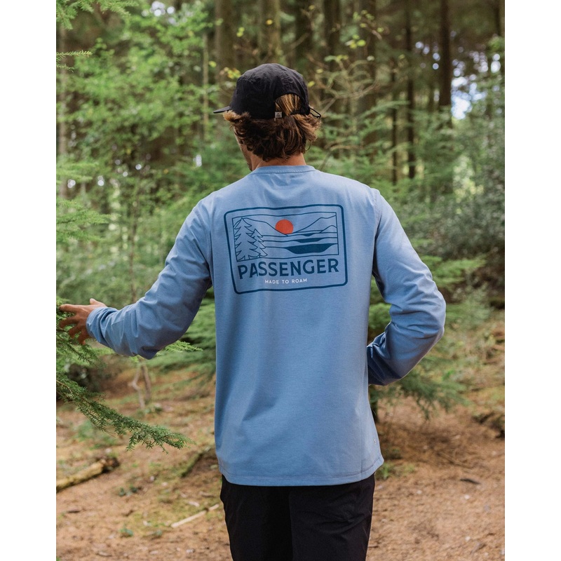 Roamscreen UPF50 Drirelease Herren Langarmshirt – Faded Denim