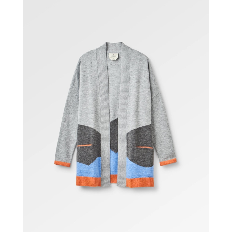 Scenic Leichte Lange Strickjacke – Weites Grau