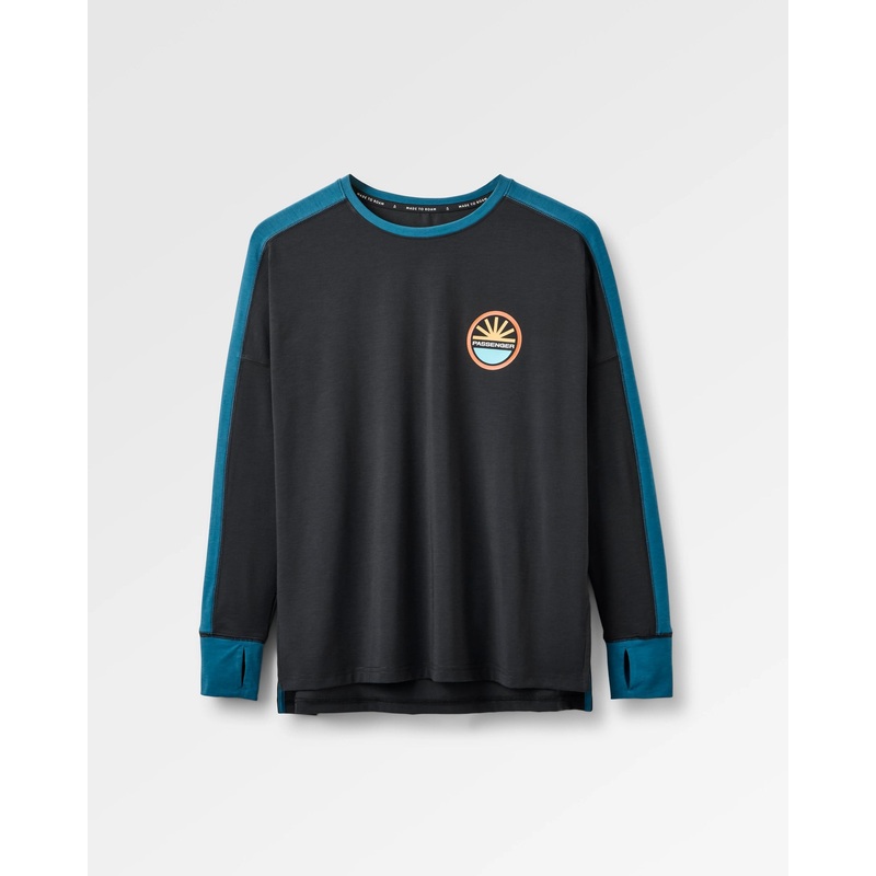 Chase The Light Active Langarmshirt – Schwarz