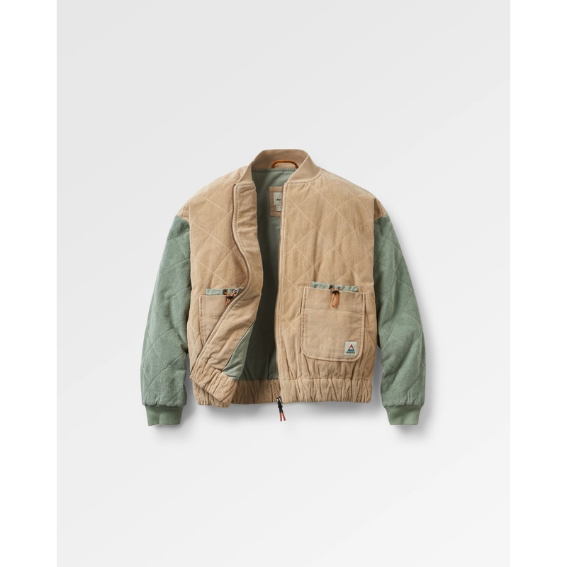 Lucia Cord Jacke – Stein/Pistazie